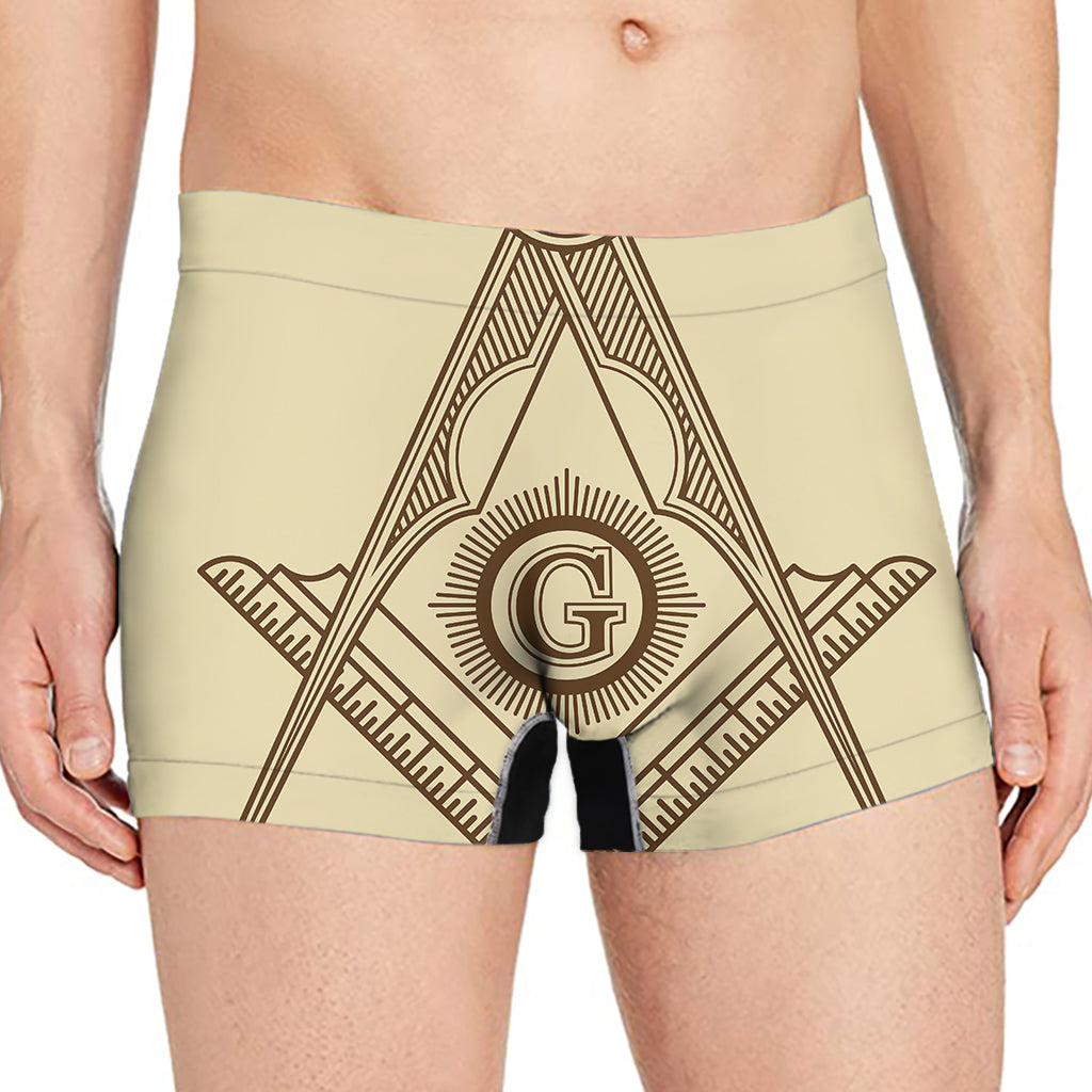 Freemasonry Symbol Print Men's Boxer Briefs