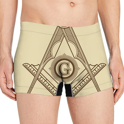 Freemasonry Symbol Print Men's Boxer Briefs
