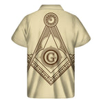 Freemasonry Symbol Print Men's Short Sleeve Shirt