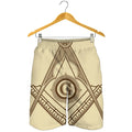 Freemasonry Symbol Print Men's Shorts
