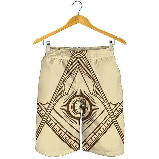 Freemasonry Symbol Print Men's Shorts