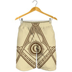 Freemasonry Symbol Print Men's Shorts