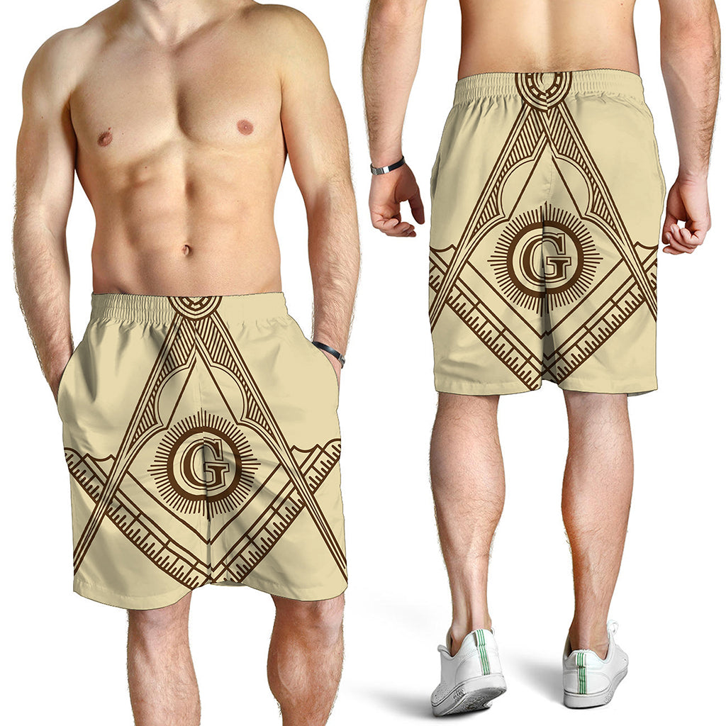 Freemasonry Symbol Print Men's Shorts