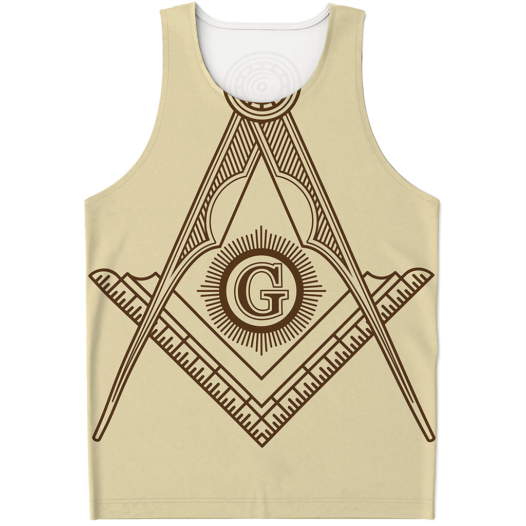 Freemasonry Symbol Print Men's Tank Top
