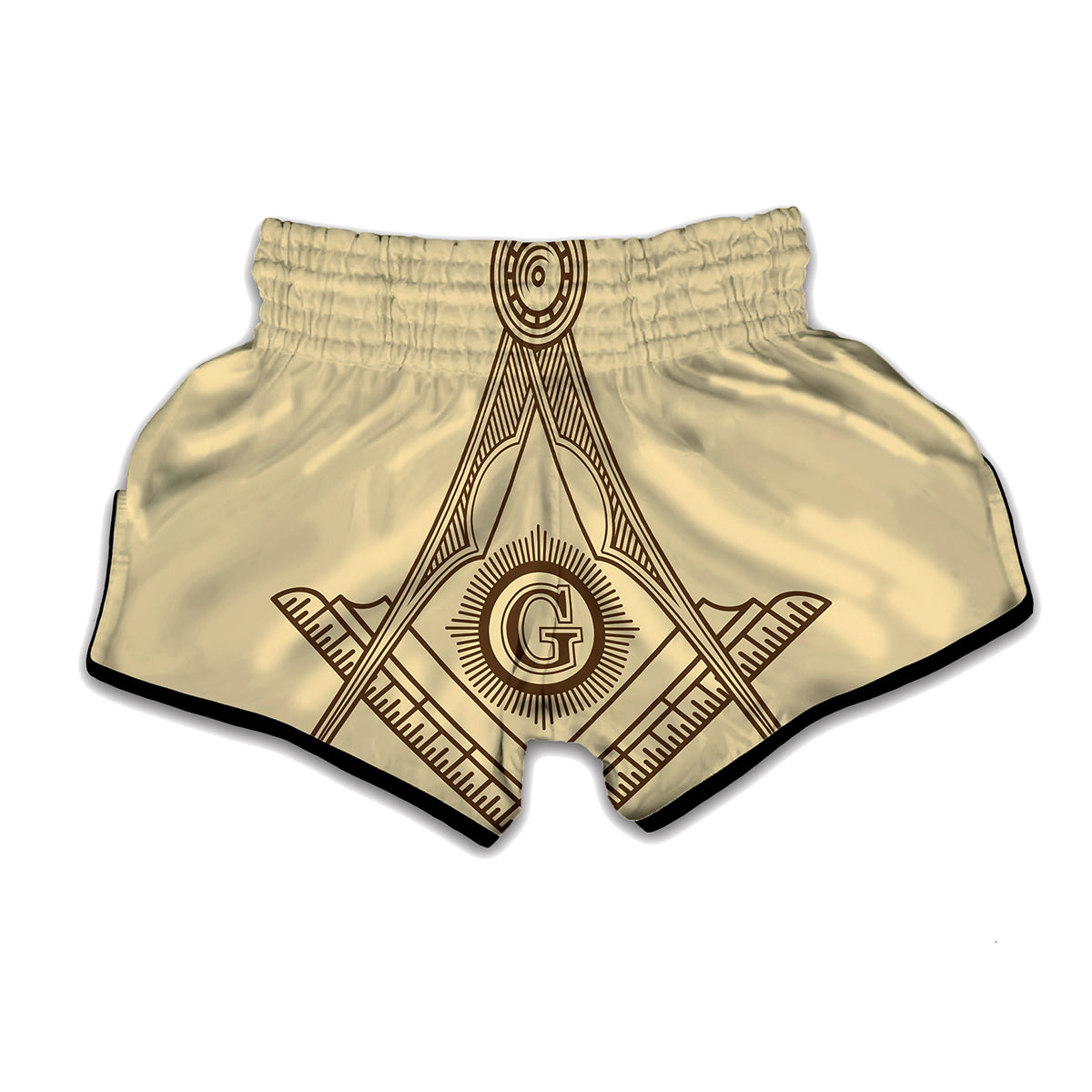 Freemasonry Symbol Print Muay Thai Boxing Shorts