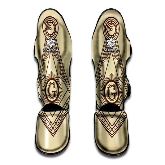 Freemasonry Symbol Print Muay Thai Shin Guard