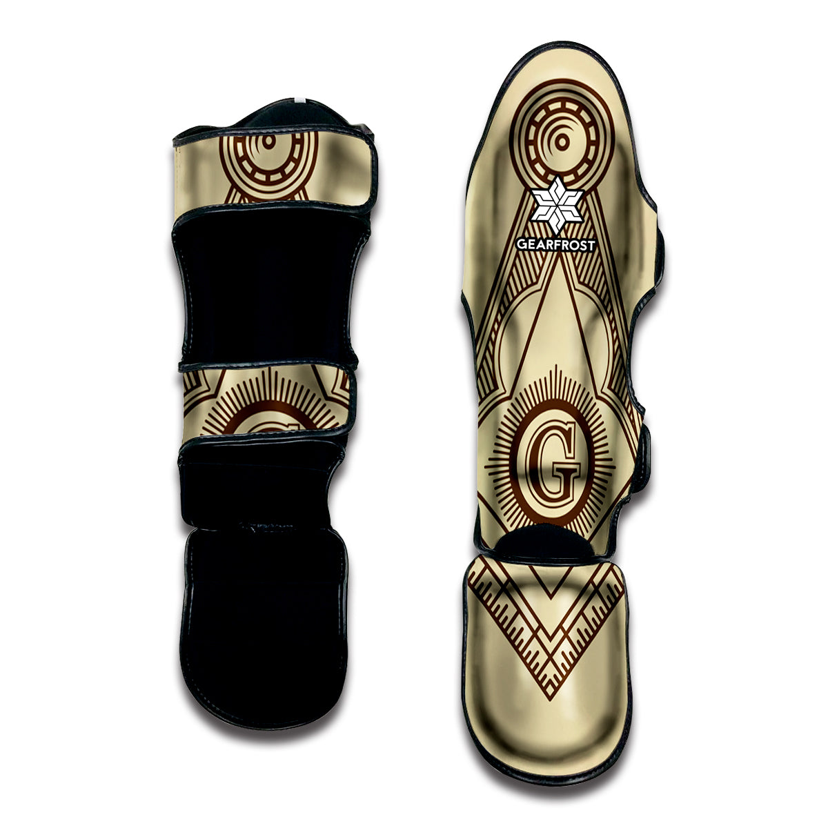 Freemasonry Symbol Print Muay Thai Shin Guard