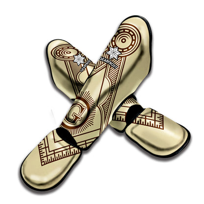 Freemasonry Symbol Print Muay Thai Shin Guard