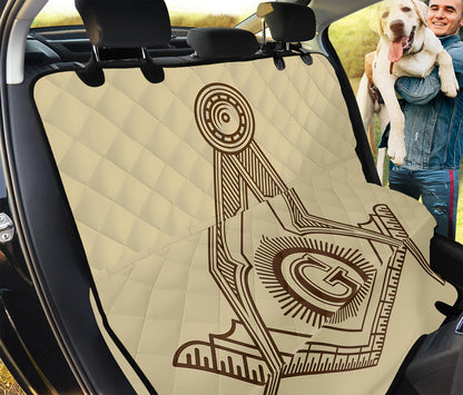 Freemasonry Symbol Print Pet Car Back Seat Cover