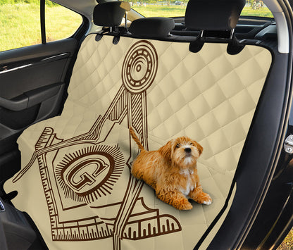 Freemasonry Symbol Print Pet Car Back Seat Cover