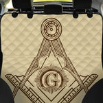Freemasonry Symbol Print Pet Car Back Seat Cover