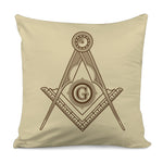 Freemasonry Symbol Print Pillow Cover