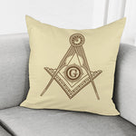 Freemasonry Symbol Print Pillow Cover