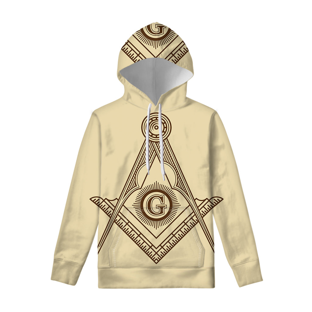 Freemasonry Symbol Print Pullover Hoodie