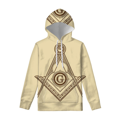 Freemasonry Symbol Print Pullover Hoodie