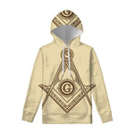 Freemasonry Symbol Print Pullover Hoodie