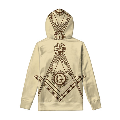 Freemasonry Symbol Print Pullover Hoodie