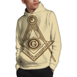 Freemasonry Symbol Print Pullover Hoodie