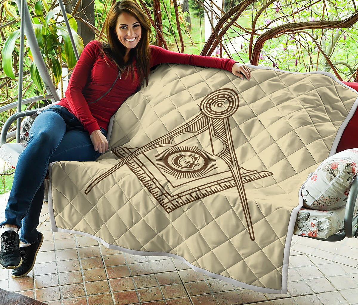 Freemasonry Symbol Print Quilt