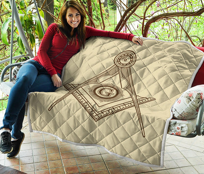 Freemasonry Symbol Print Quilt