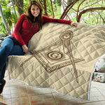Freemasonry Symbol Print Quilt