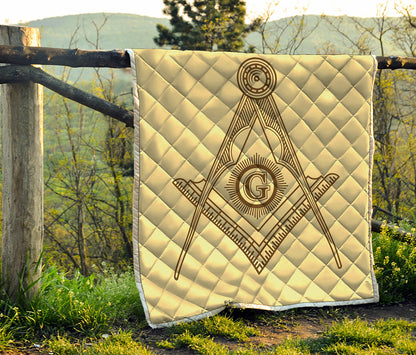 Freemasonry Symbol Print Quilt