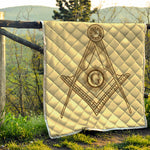 Freemasonry Symbol Print Quilt