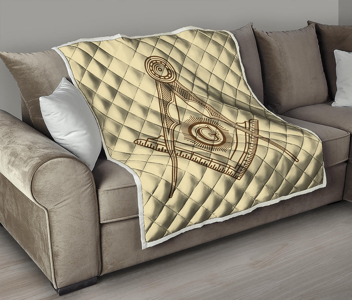 Freemasonry Symbol Print Quilt