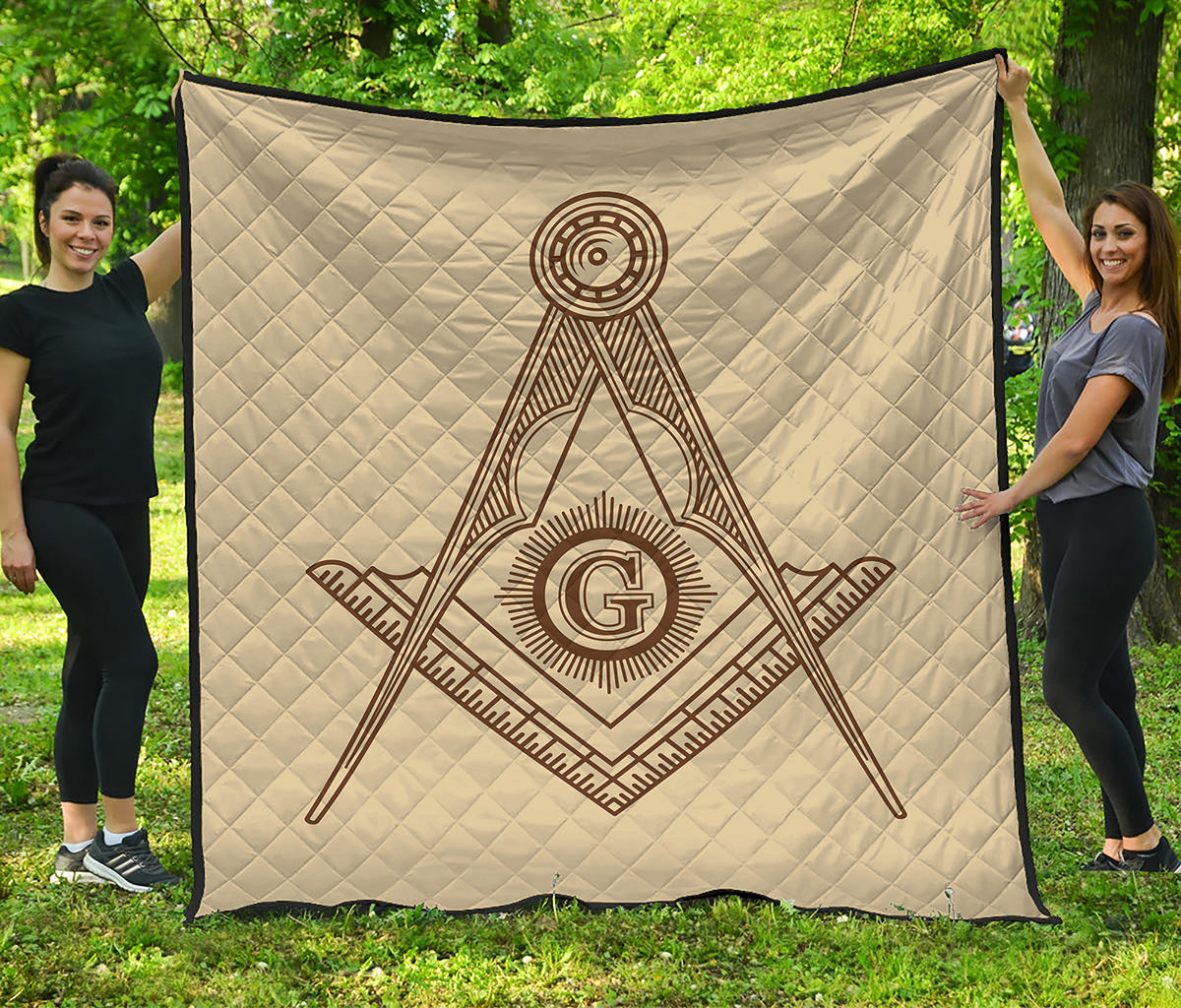 Freemasonry Symbol Print Quilt