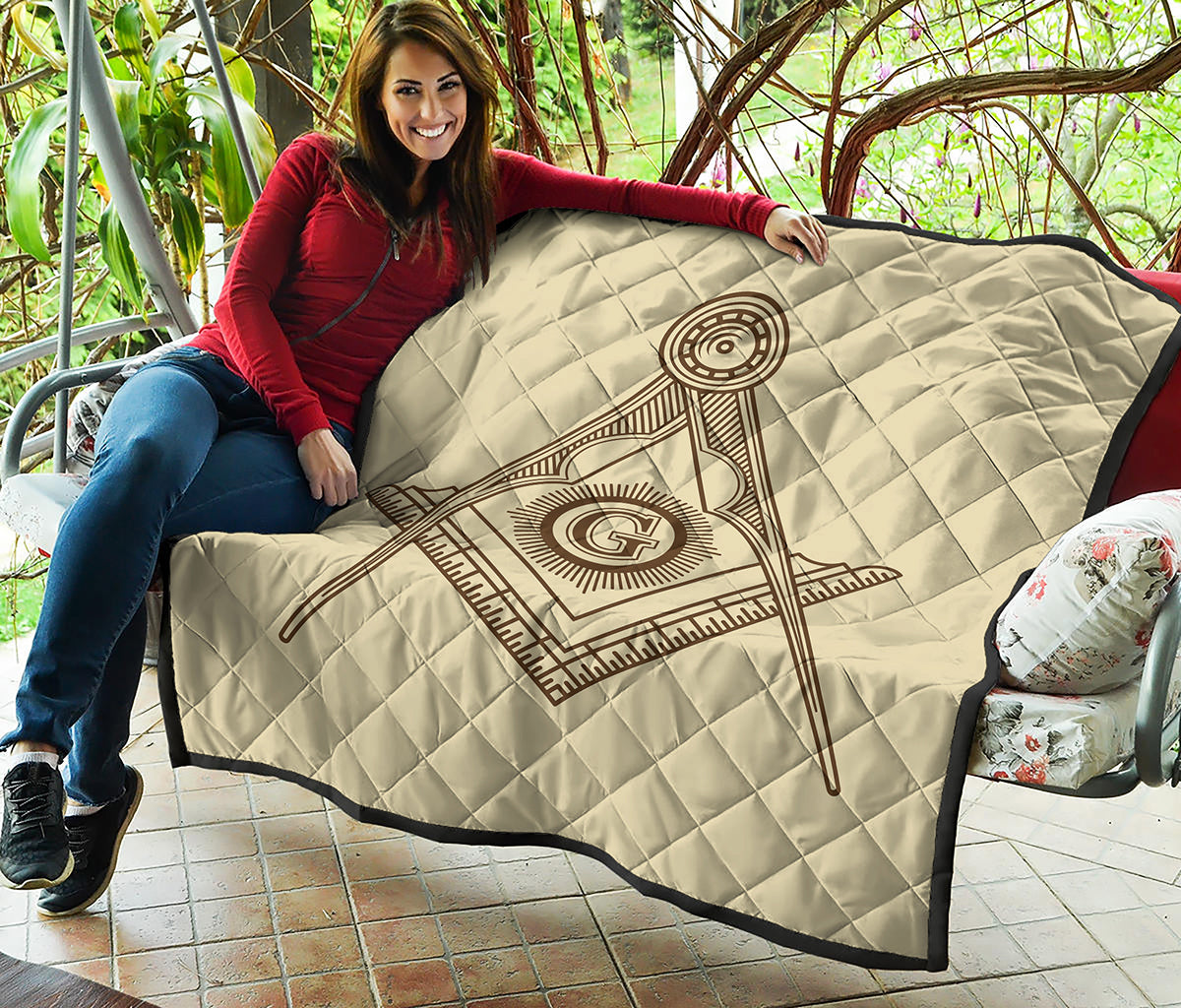 Freemasonry Symbol Print Quilt