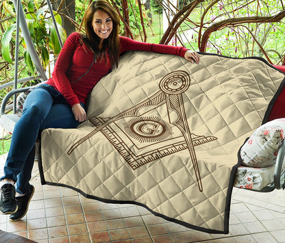 Freemasonry Symbol Print Quilt