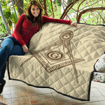 Freemasonry Symbol Print Quilt