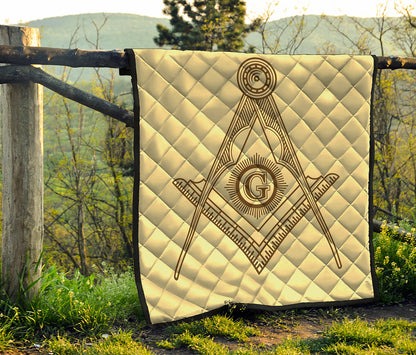 Freemasonry Symbol Print Quilt