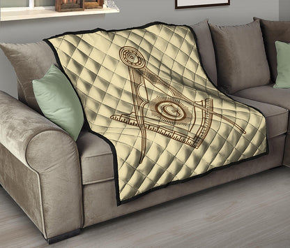 Freemasonry Symbol Print Quilt