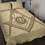 Freemasonry Symbol Print Quilt Bed Set