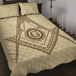 Freemasonry Symbol Print Quilt Bed Set