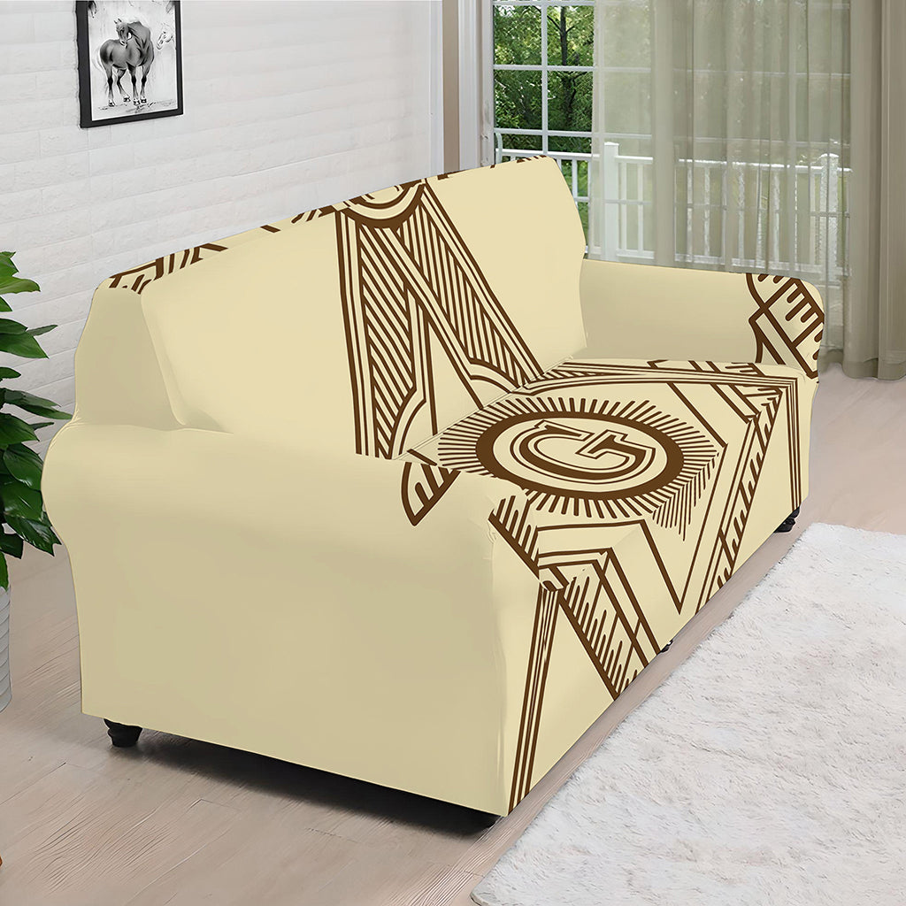 Freemasonry Symbol Print Sofa Cover