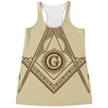 Freemasonry Symbol Print Women's Racerback Tank Top