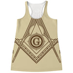 Freemasonry Symbol Print Women's Racerback Tank Top