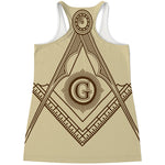 Freemasonry Symbol Print Women's Racerback Tank Top