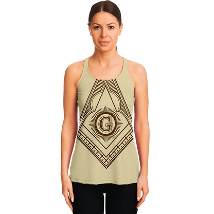 Freemasonry Symbol Print Women's Racerback Tank Top