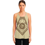 Freemasonry Symbol Print Women's Racerback Tank Top