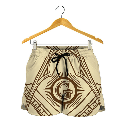 Freemasonry Symbol Print Women's Shorts