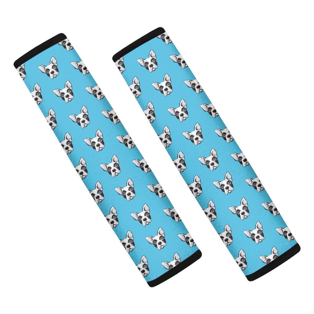 French Bulldog Faces Pattern Print Car Seat Belt Covers