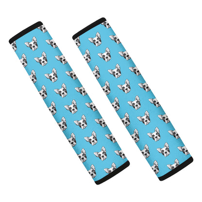 French Bulldog Faces Pattern Print Car Seat Belt Covers