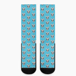 French Bulldog Faces Pattern Print Crew Socks