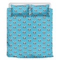 French Bulldog Faces Pattern Print Duvet Cover Bedding Set