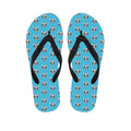 French Bulldog Faces Pattern Print Flip Flops