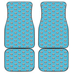 French Bulldog Faces Pattern Print Front and Back Car Floor Mats
