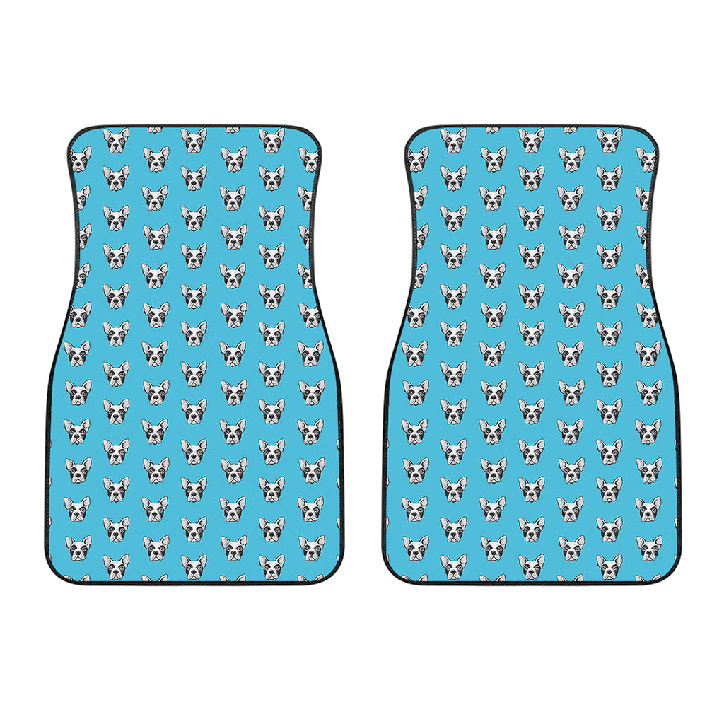 French Bulldog Faces Pattern Print Front Car Floor Mats